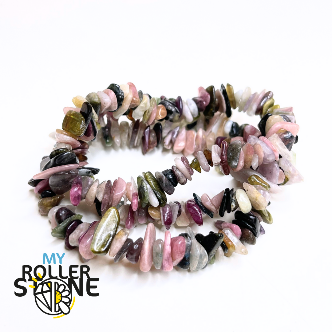 Bracelet Tourmaline Multicolore Chips - Perles