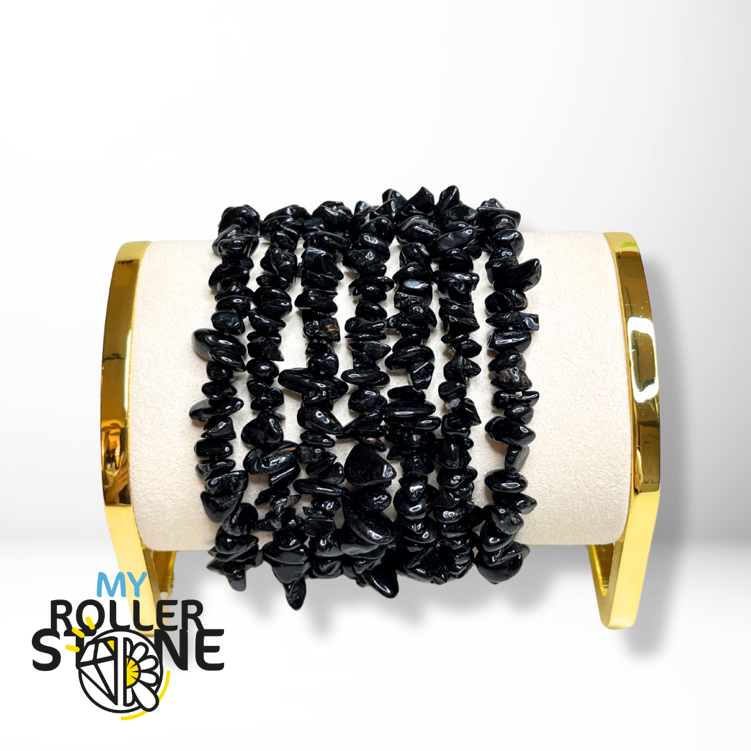 Bracelet Tourmaline Noire Chips - Perles