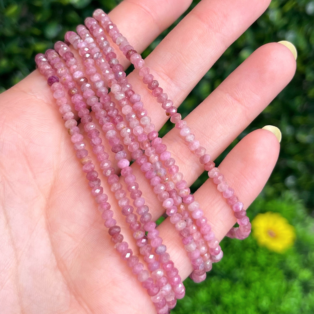 Bracelet en Tourmaline Rose