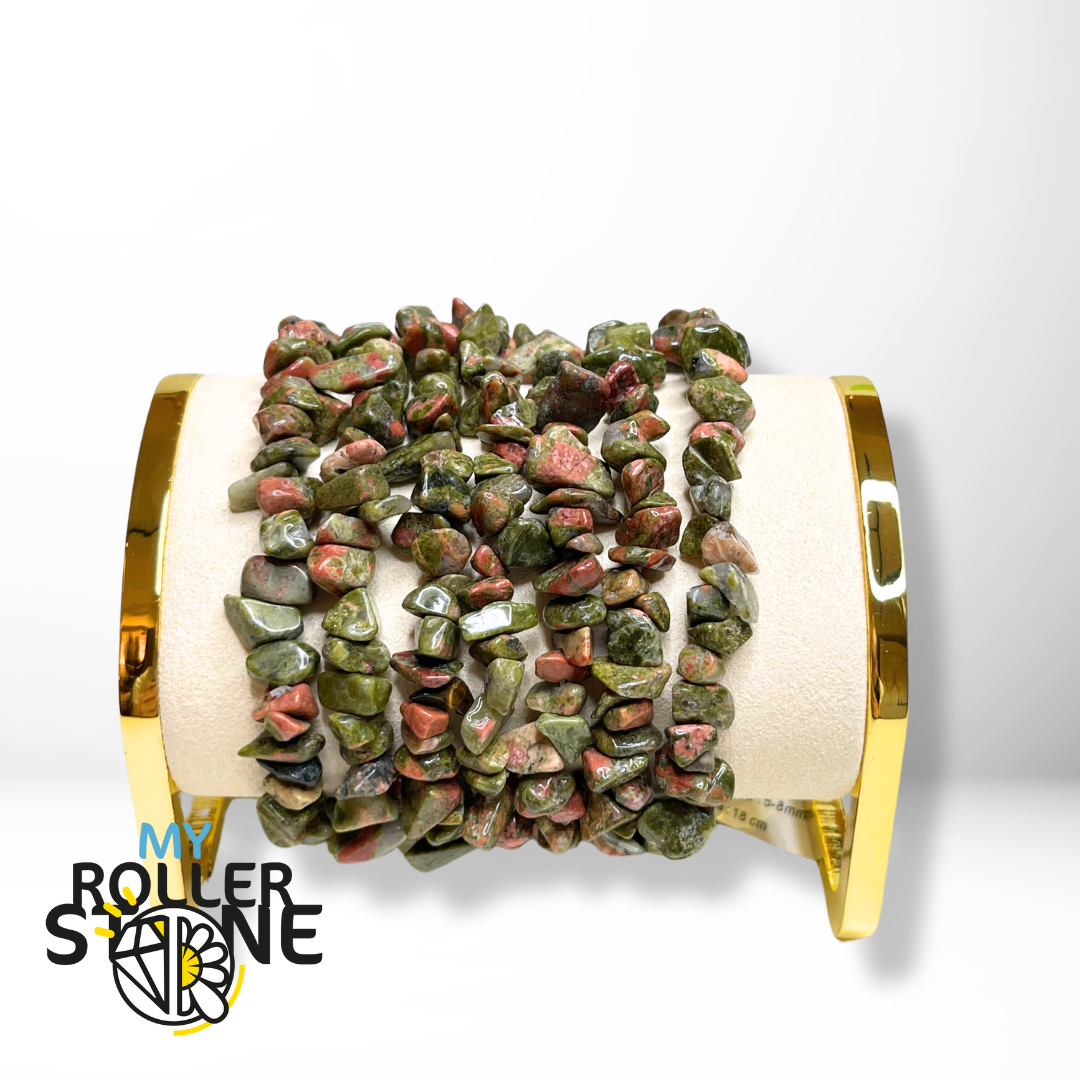 Bracelet Unakite Chips - Perles