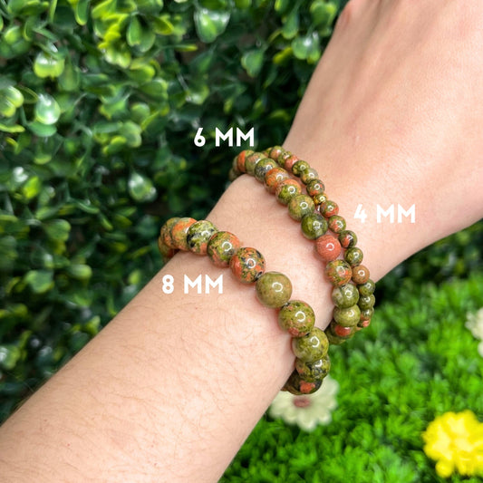 Bracelet en Unakite Sur-Mesure