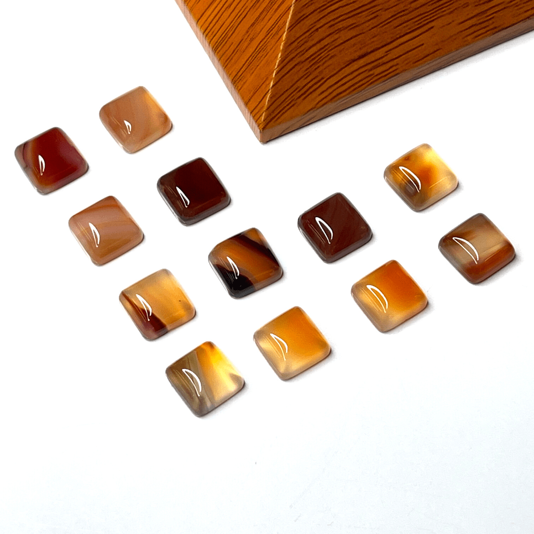 Cabochon Carré Cornaline