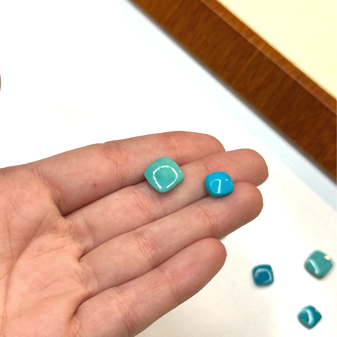 Cabochon Carré Turquoise Perse (Grade A)