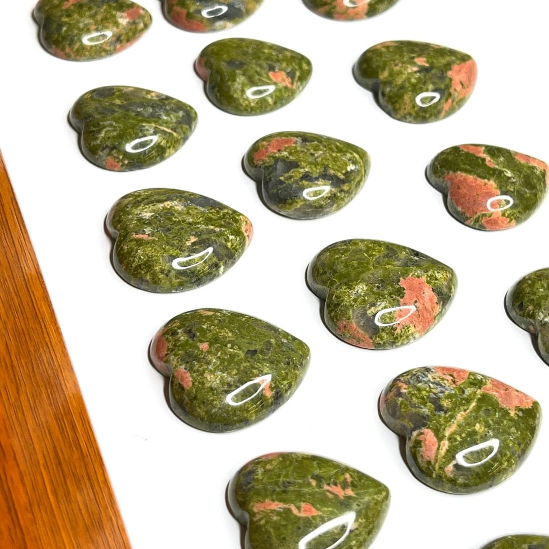 Cabochon Coeur Unakite