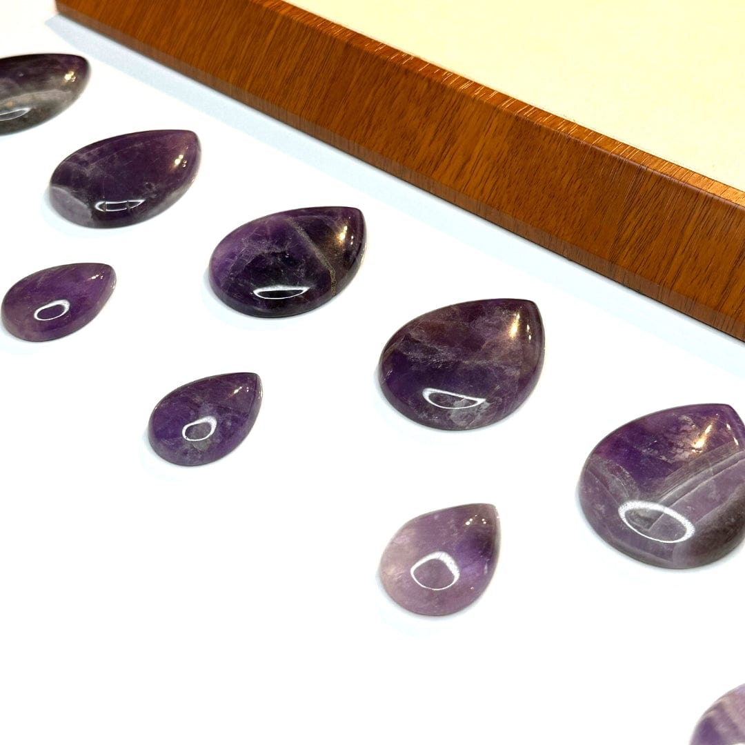Cabochon Goutte Améthyste Chevron