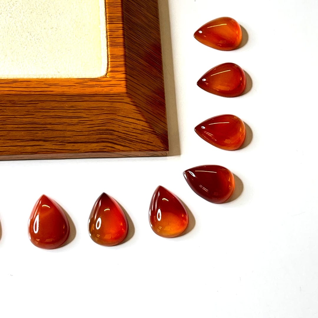 Cabochon Goutte Cornaline