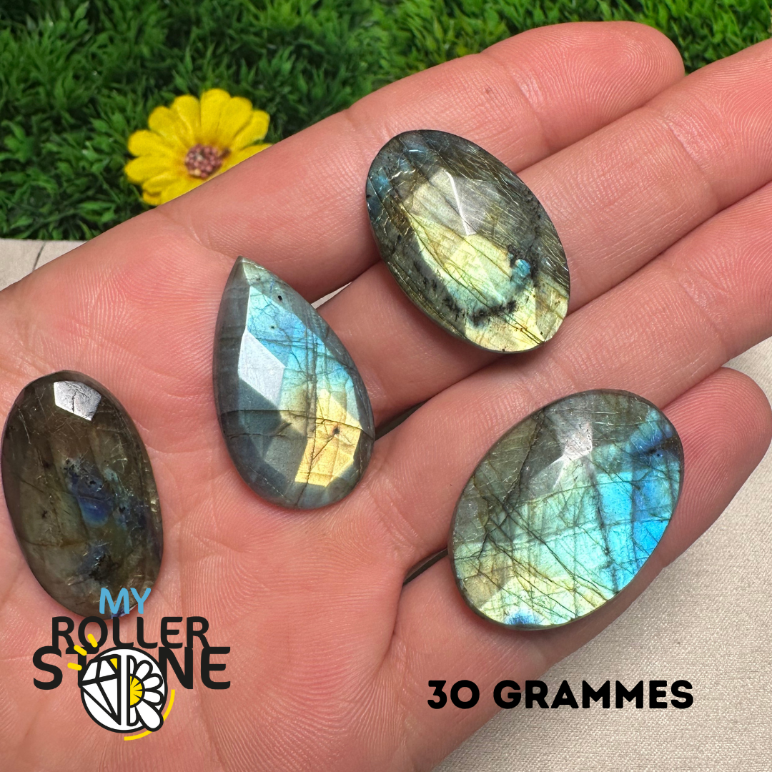 Cabochon Labradorite forme Libre Facettée