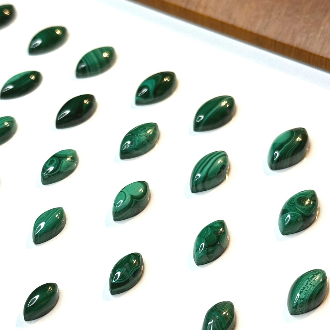 Cabochon Malachite Marquise (Grade A)