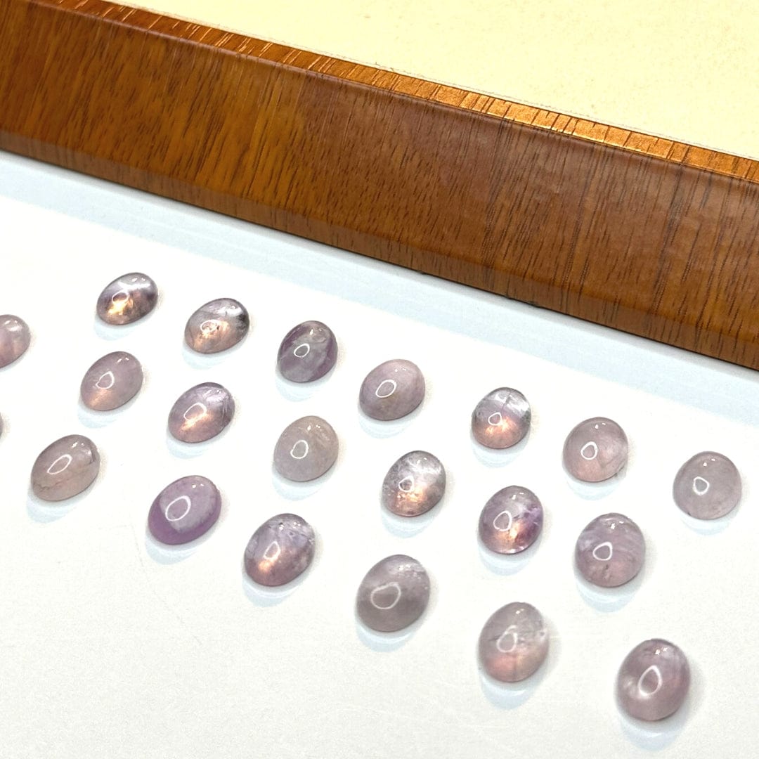 Cabochon ovale améthyste 8x10 mm