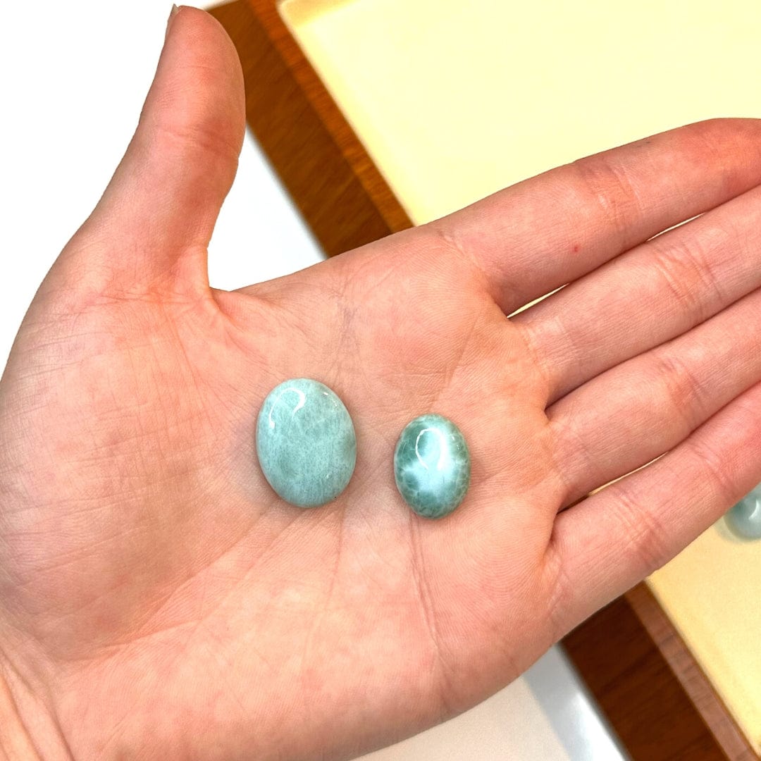 Cabochon Ovale Larimar (Grade AAA)