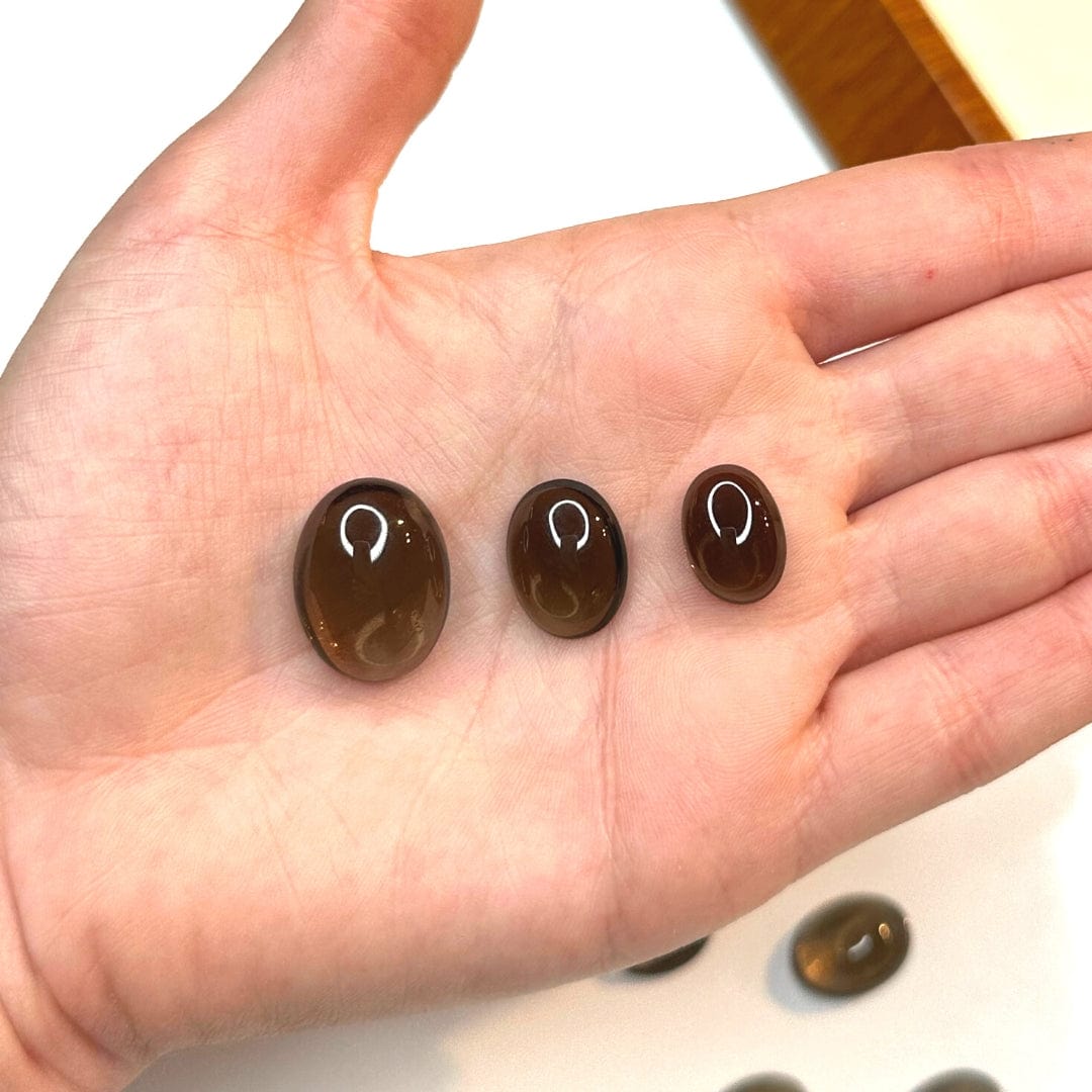 Cabochon Ovale Quartz Fumé (Grade AA)