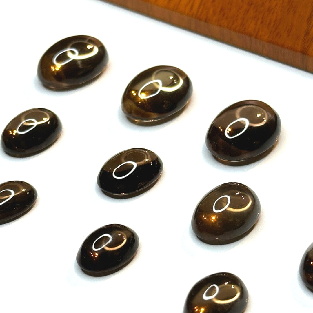 Cabochon Ovale Quartz Fumé (Grade AA)