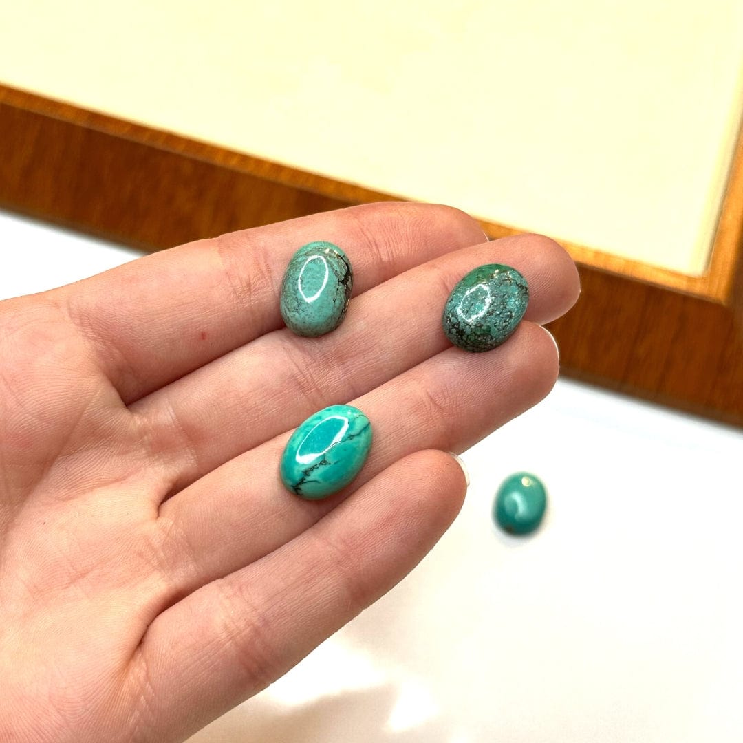 Cabochon Ovale Turquoise Tibétaine