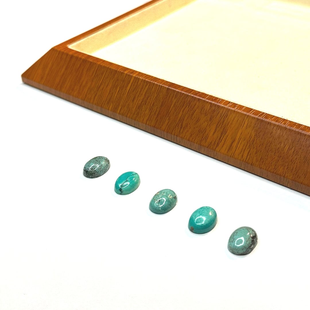 Cabochon Ovale Turquoise Tibétaine (Grade A)