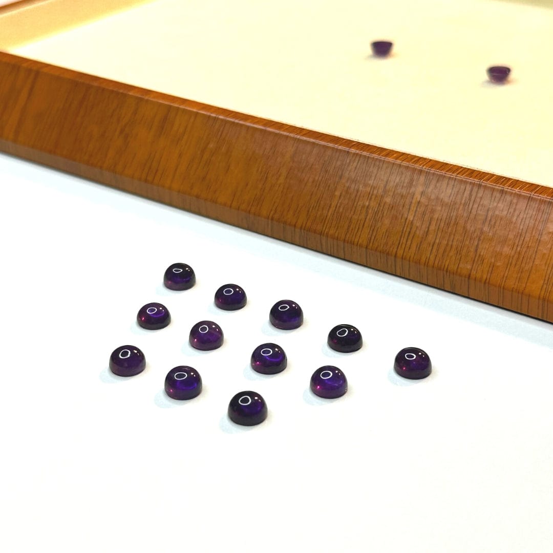 Cabochon Rond Améthyste Africaine (Grade A)