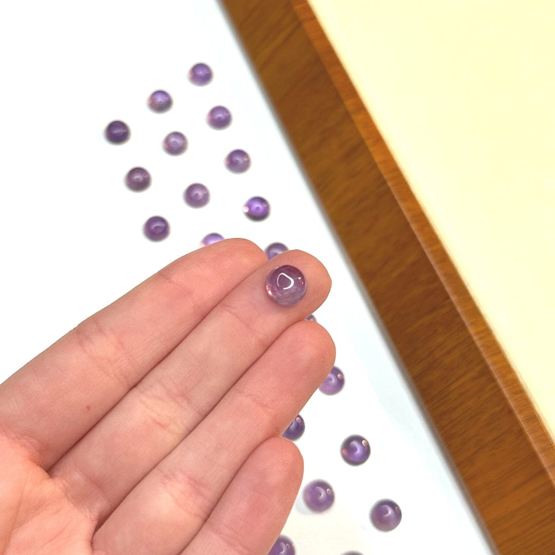 Cabochon Rond Améthyste Naturelle