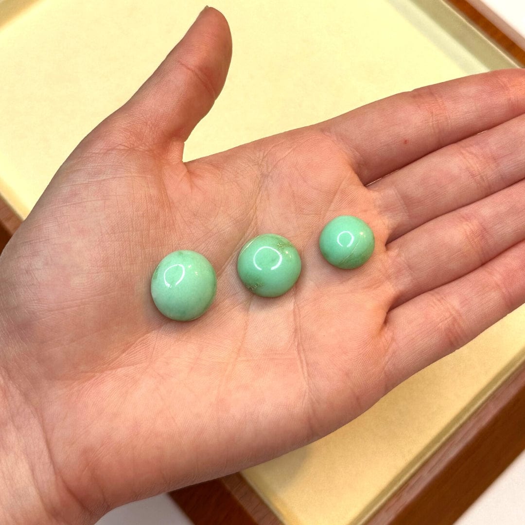 Cabochon Rond Chrysoprase (Grade AA)