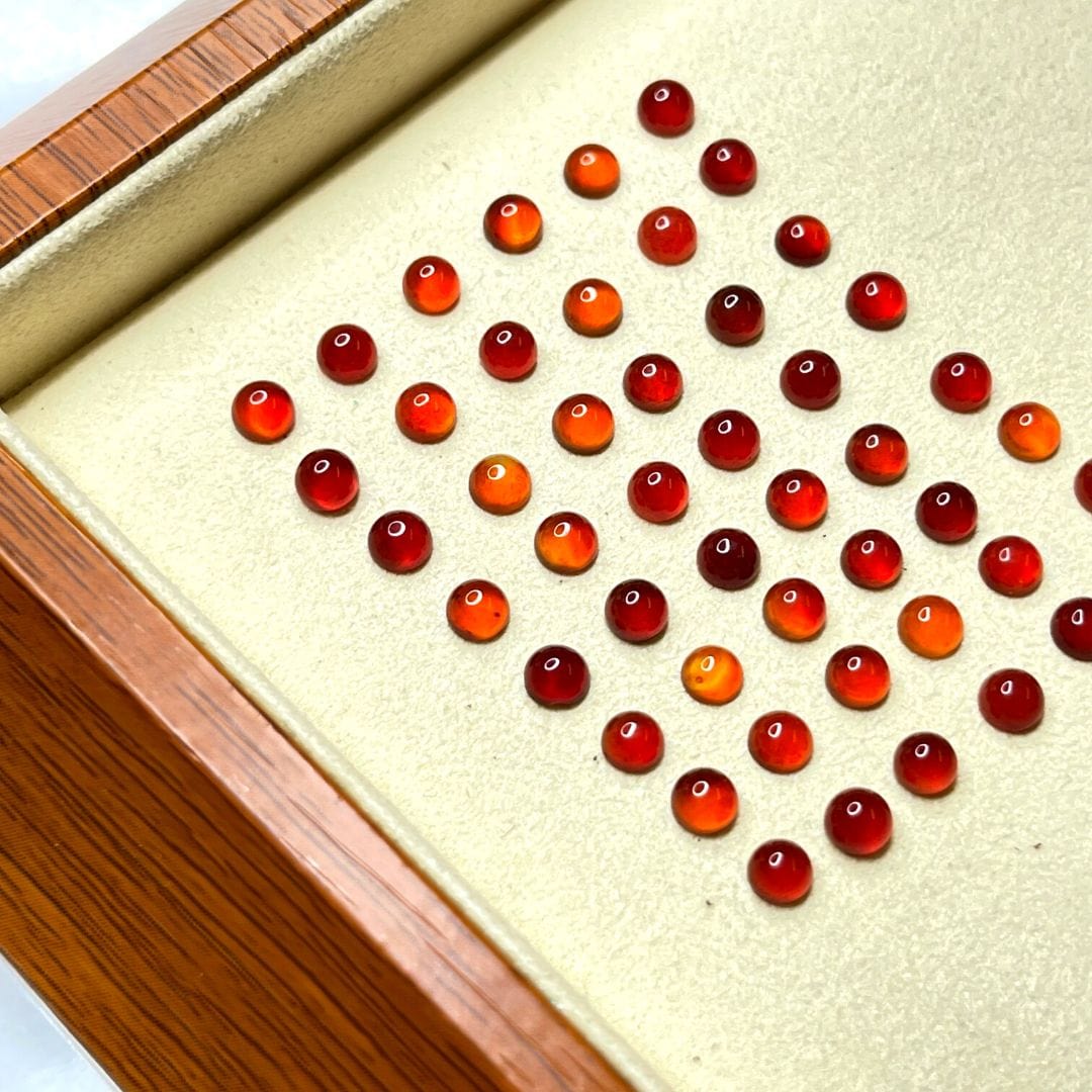 Cabochon Rond Cornaline