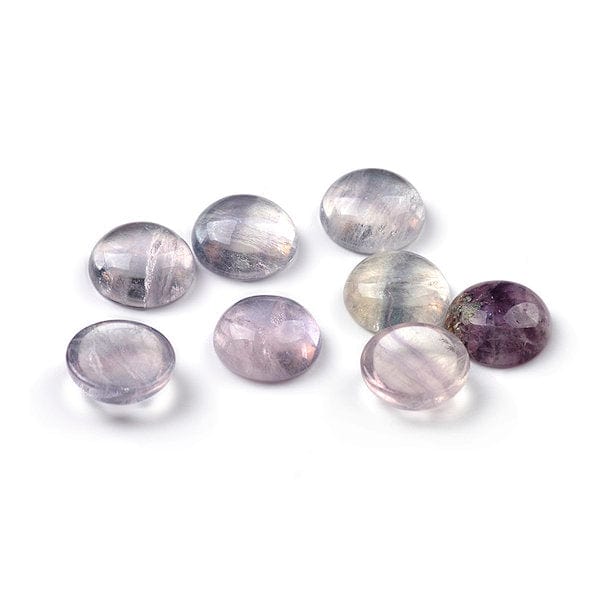 Cabochon Rond Fluorite Arc-en-ciel