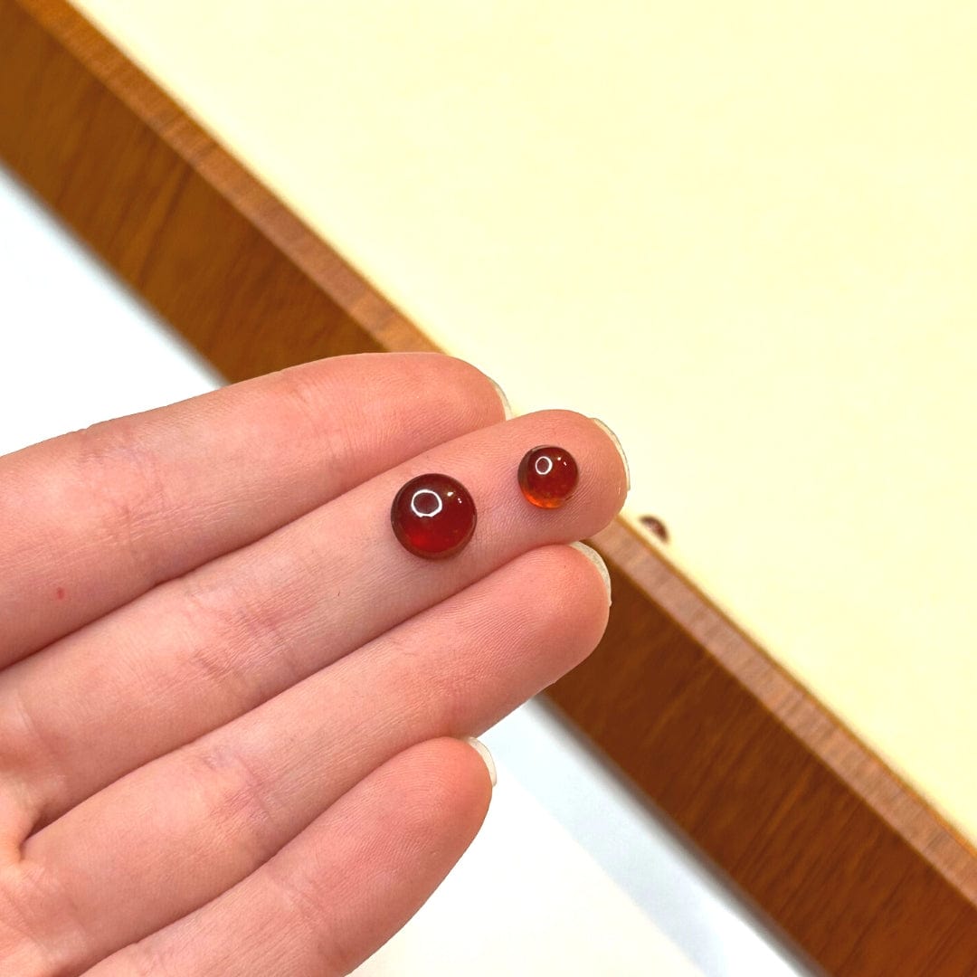 Cabochon Rond Grenat Hessonite