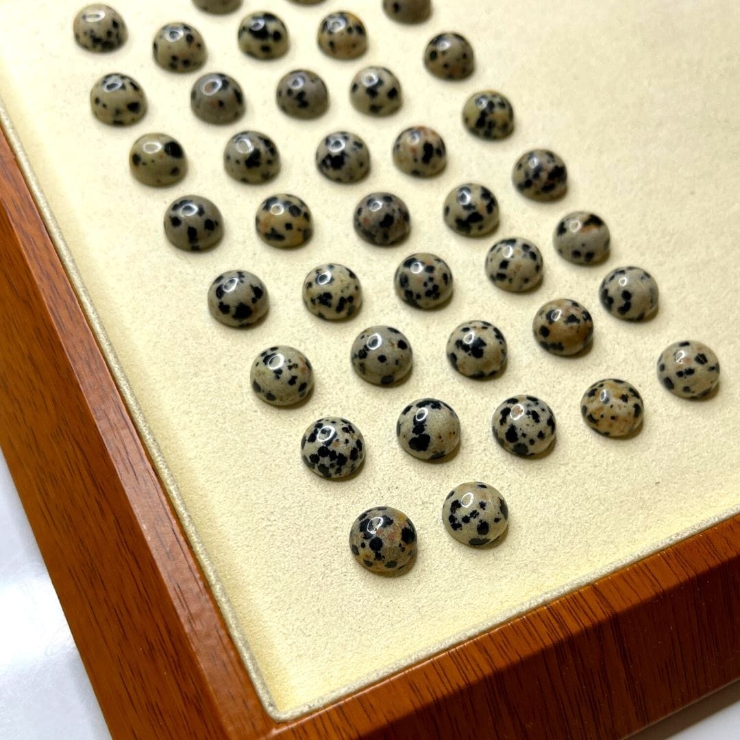 Cabochon Rond Jaspe Dalmatien