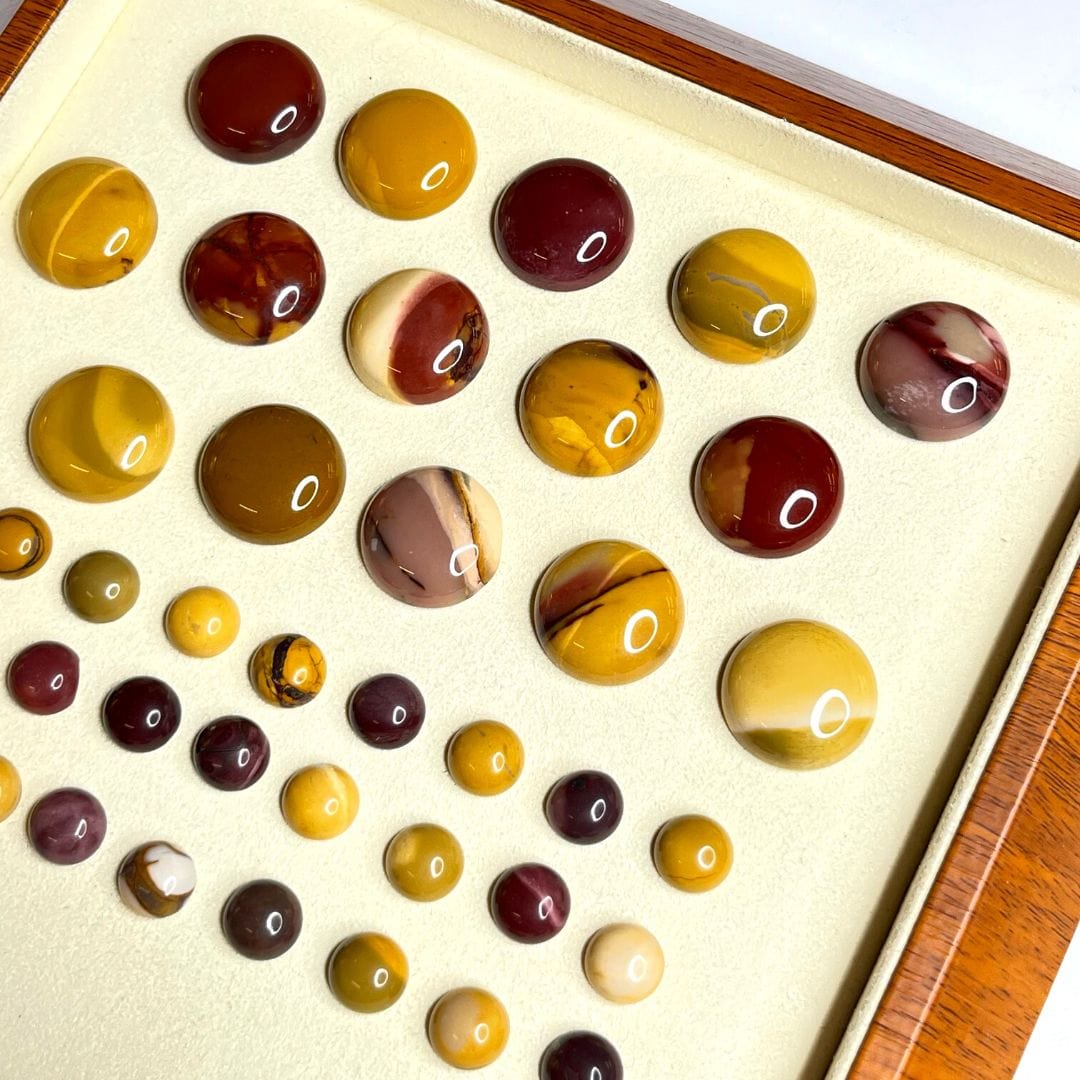 Cabochon Rond Jaspe Mookaite