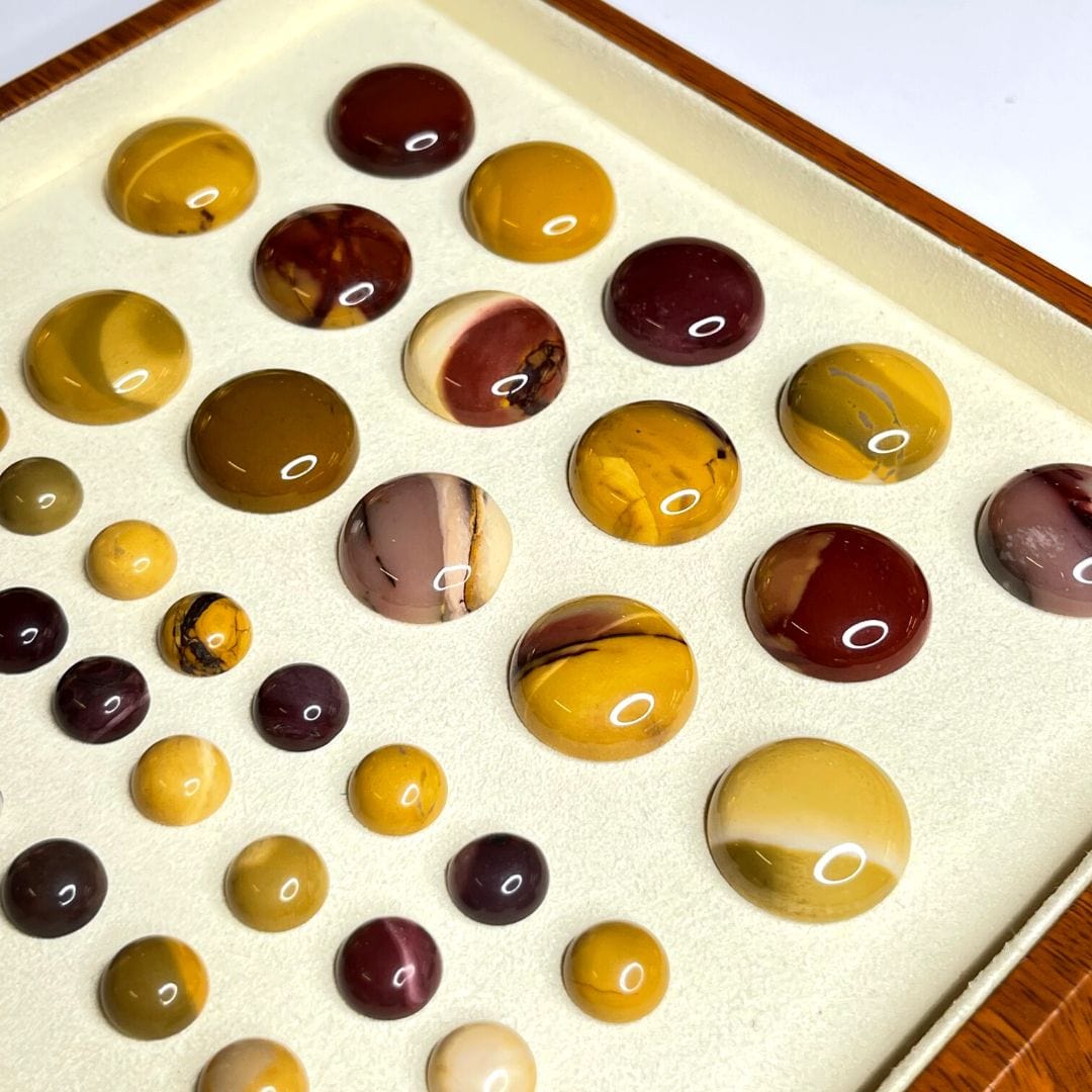 Cabochon Rond Jaspe Mookaite