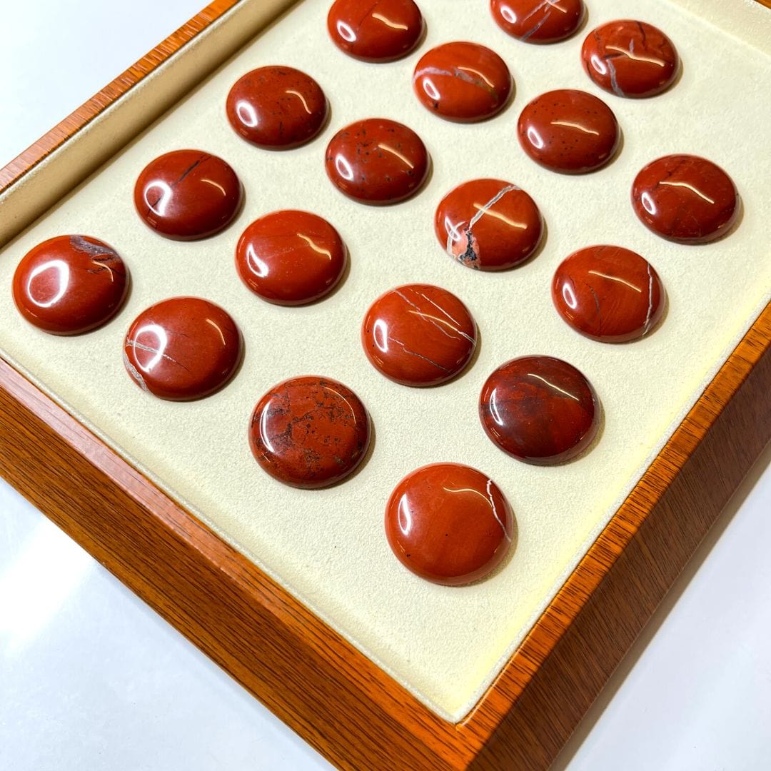 Cabochon Jaspe Rouge 28 mm