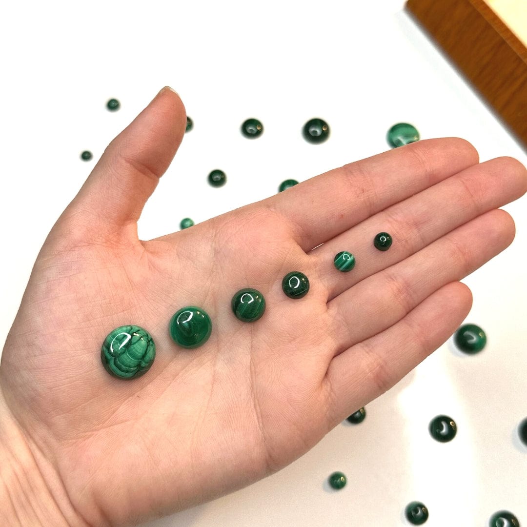Cabochon Rond Malachite