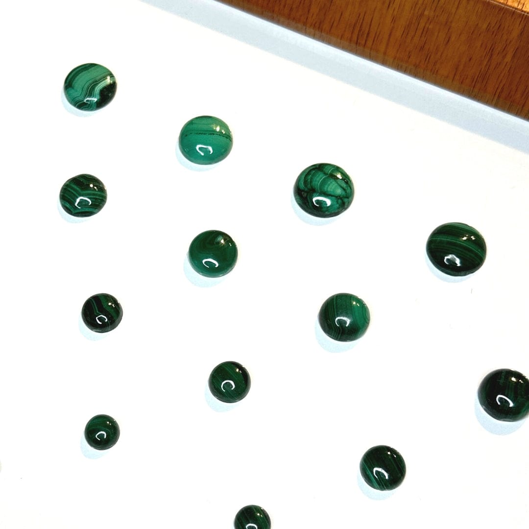 Cabochon Rond Malachite