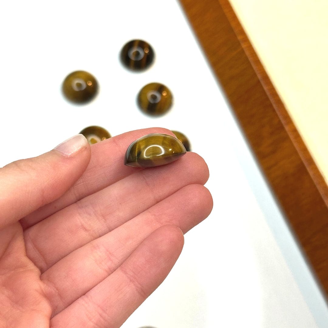 Cabochon Pierre Oeil de Tigre 20 mm