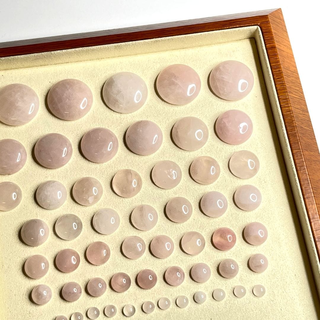 Cabochon  Rond Quartz Rose 