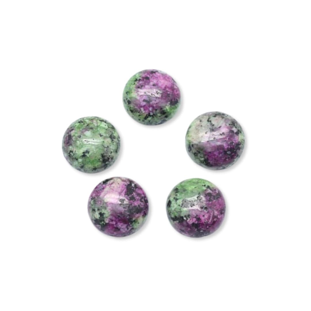 Cabochon Rond Rubis Zoïsite