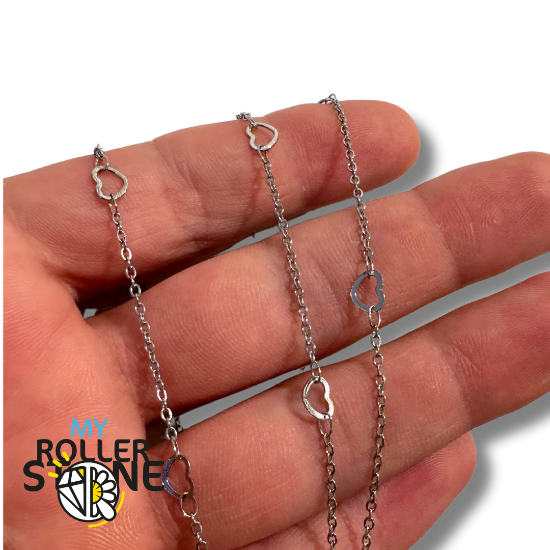 Chaine Acier Inoxydable Coeur Argenté - Chaînes