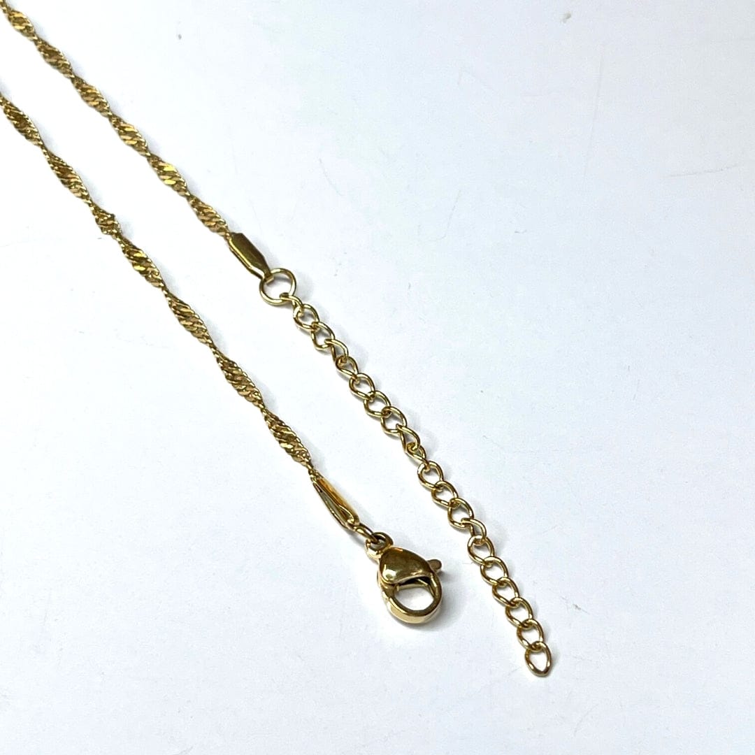 Chaîne Acier Inoxydable Doré Torsadé