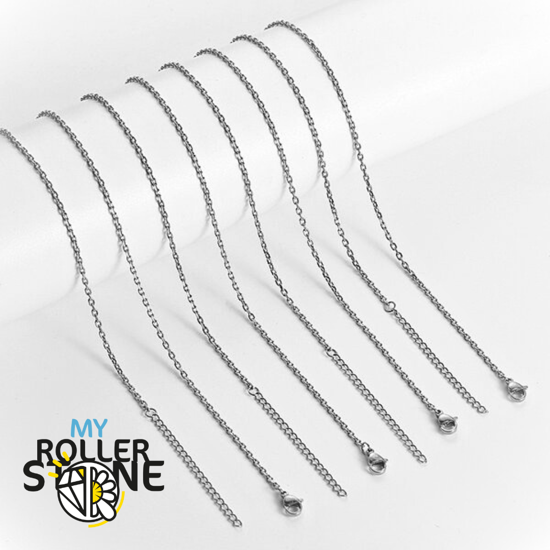 Chaine Collier Acier Inoxydable Argenté avec fermoir - Chaînes