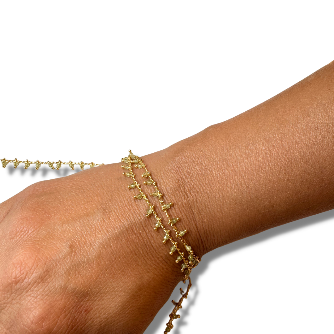 Chaîne perlée Péridot - Chaînes