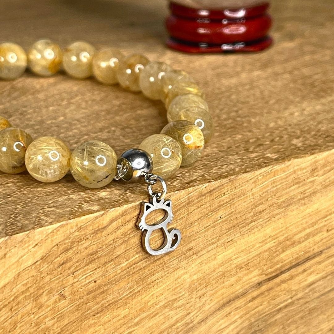 Charm acier chat - Breloques et pendentifs