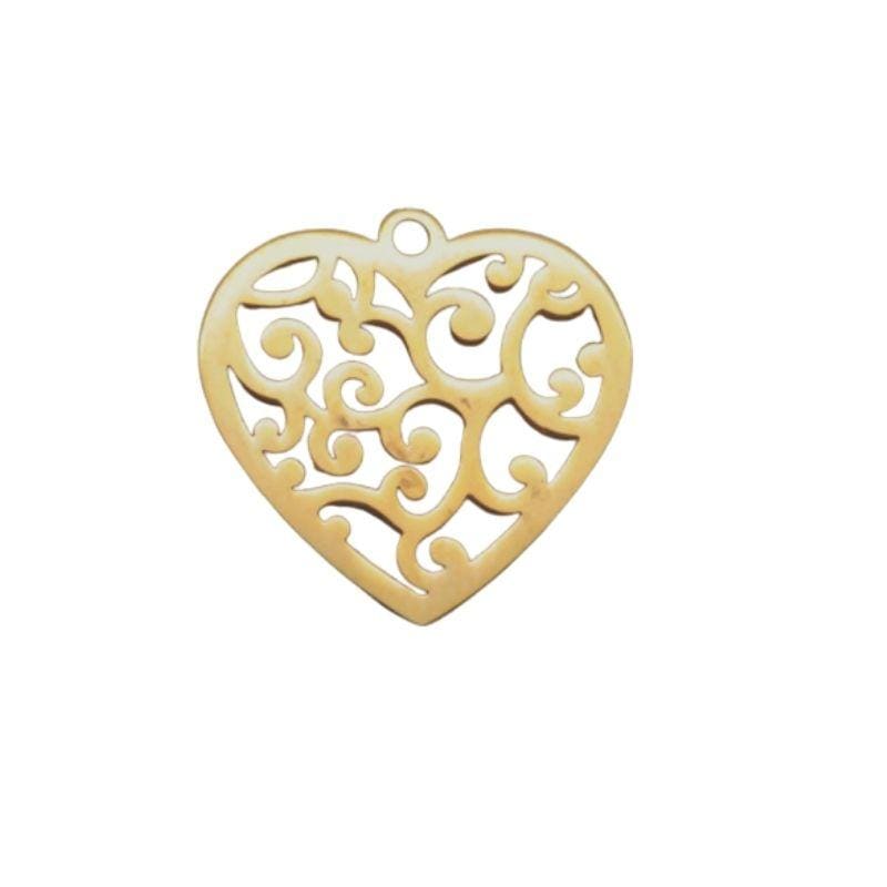 Charm bracelet coeur acier inoxydable - Breloques et pendentifs