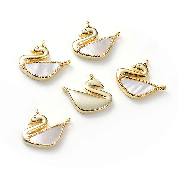 Charm Cigne Nacre - Breloques et pendentifs