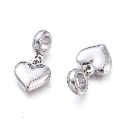 Charm Coeur acier - Breloques et pendentifs