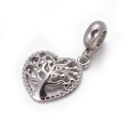 Charm Coeur Arbre de vie - Breloques et pendentifs