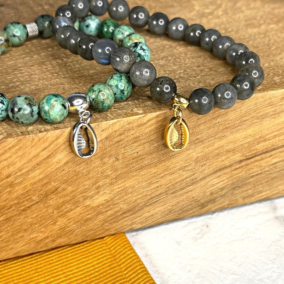 Charm coquillage argent et or - Breloques et pendentifs