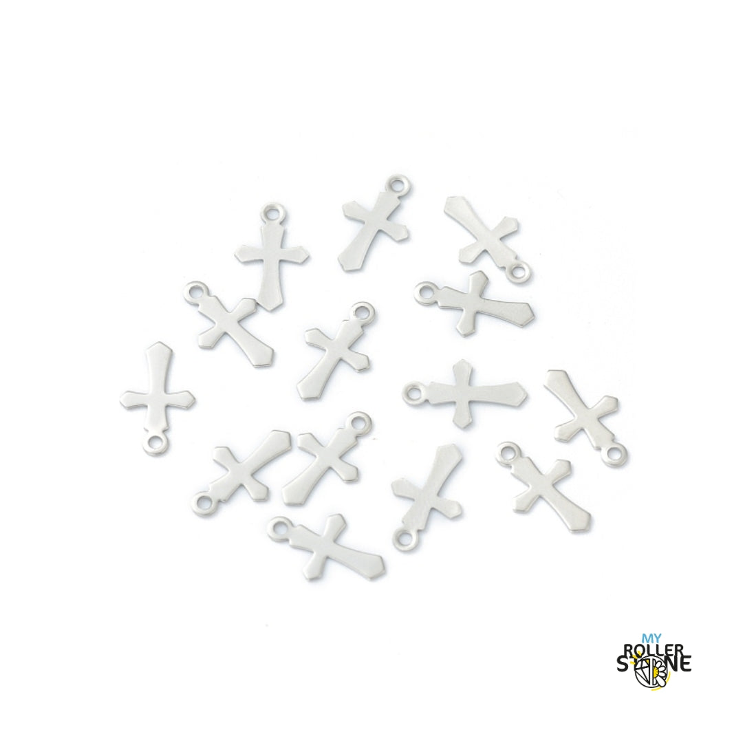 Charm en Croix Acier Inoxydable