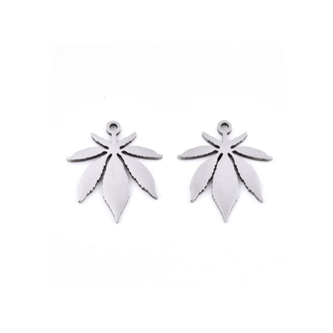 Pendentif Feuille Acier Inoxydable