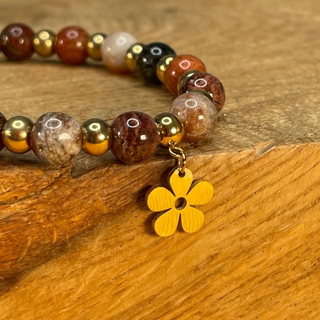Charm fleur or - Breloques et pendentifs