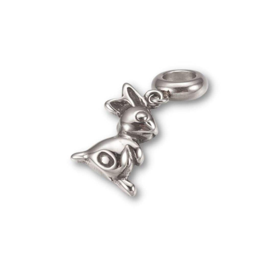 Charm Lapin acier inoxydable - Breloques et pendentifs