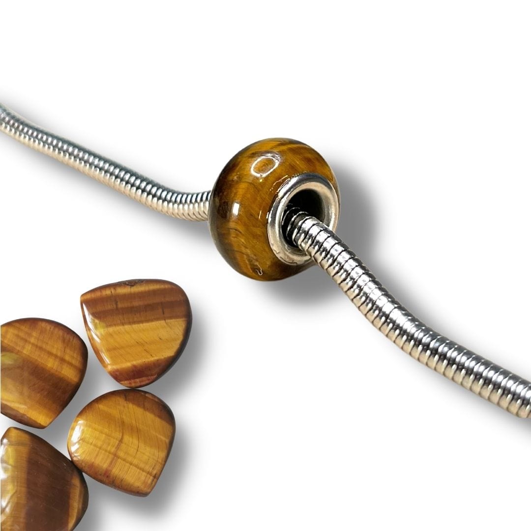Charm perle en Oeil de tigre