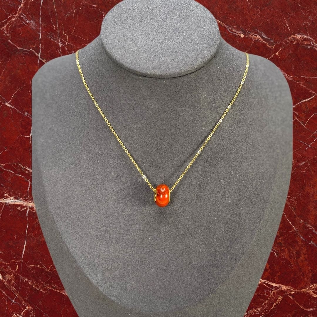 Charm perle Jaspe rouge