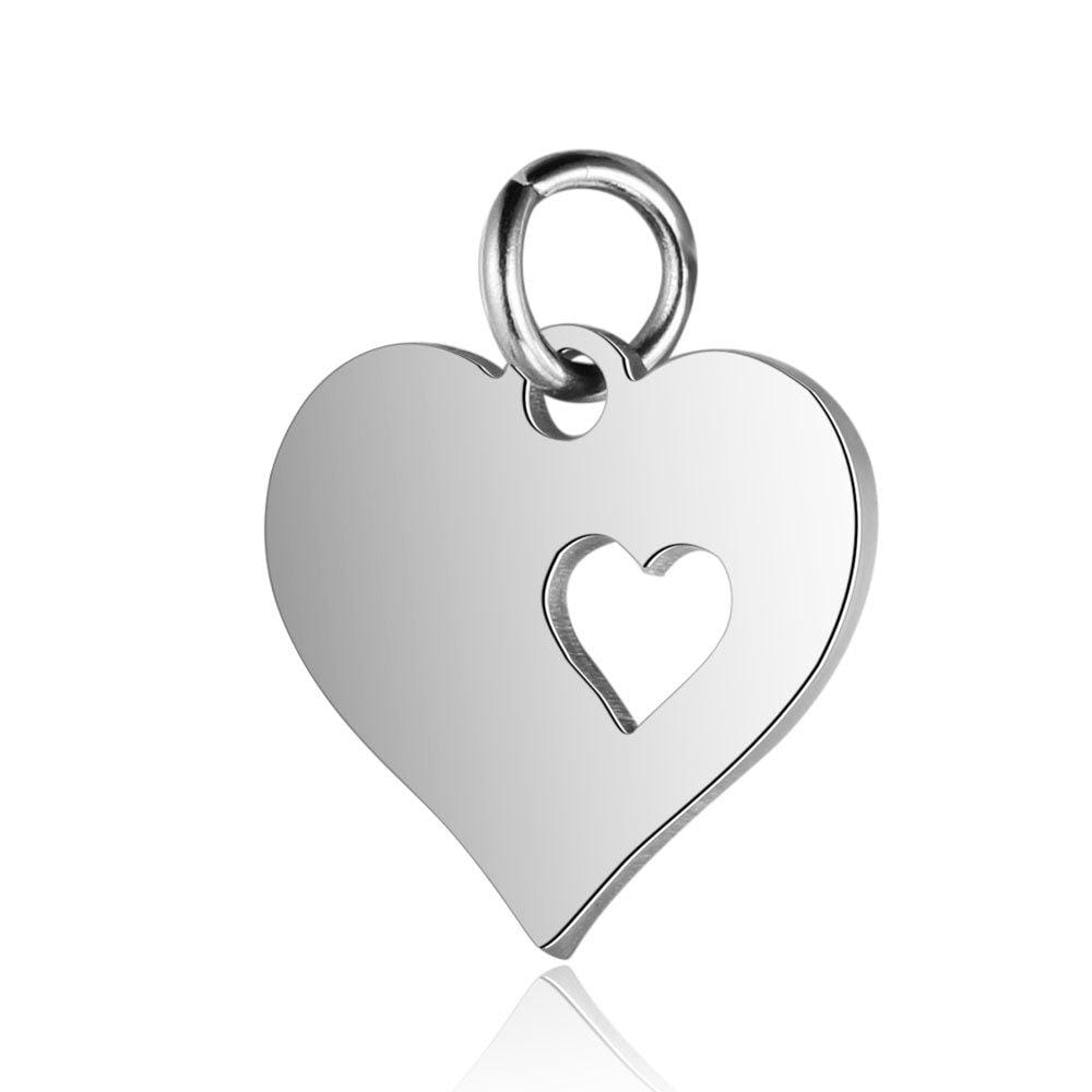 Charm petit coeur - Breloques et pendentifs